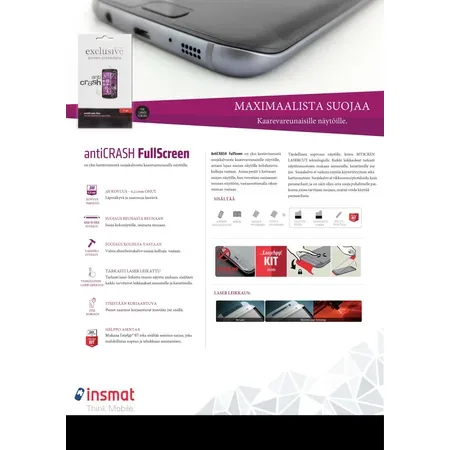 Insmat Anticrash skärmskydd till iPhone 15 Pro, transparent
