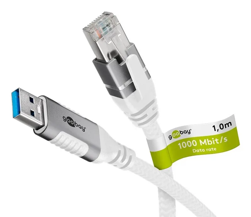 Goobay 74163 nätverkskablar Vit 10 m Cat6 F/UTP (FTP)