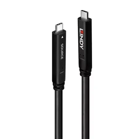 Lindy 43333 USB-kabel USB 3.2 Gen 1 10 m USB C svart