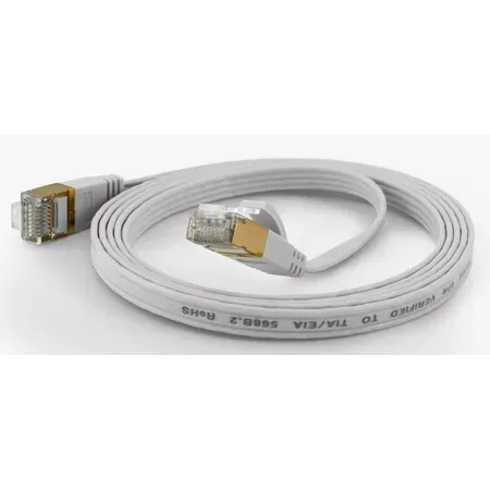 Wantec 7002 nätverkskabel, Cat6a, F/UTP, 0,2 m, vit