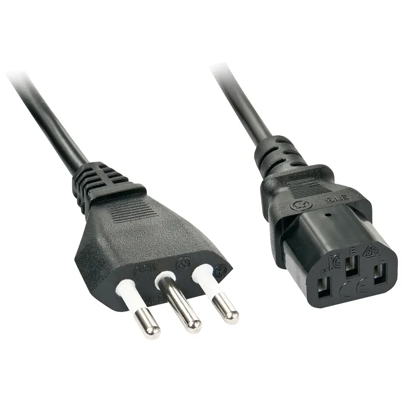 Lindy 30414 el-ledning, svart, 3 m, CEI 23-16 till C13