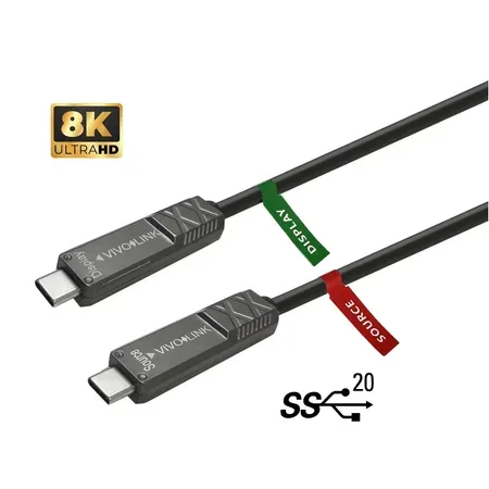 Vivolink USB-C till USB-C-kabel, 15 m