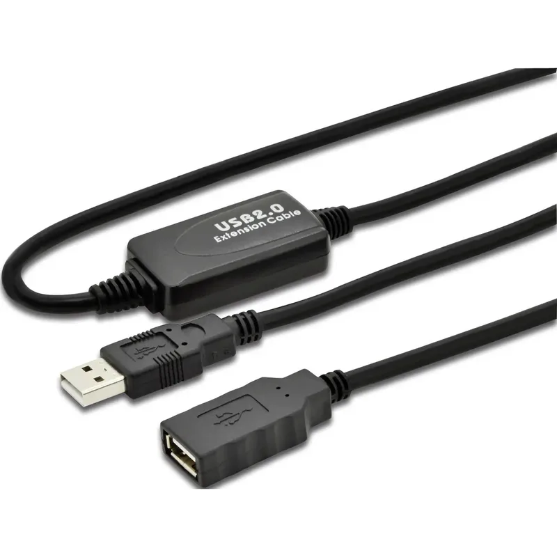 DIGITUS DA-73100-1 USB 2.0-förlängningskabel, 10 m, svart