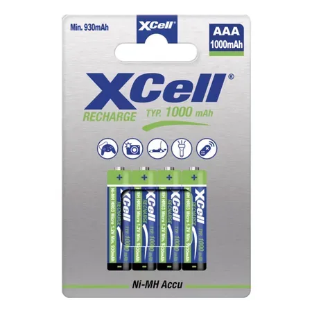 XCell 117313 laddningsbart batteri AAA, NiMH, 1000 mAh