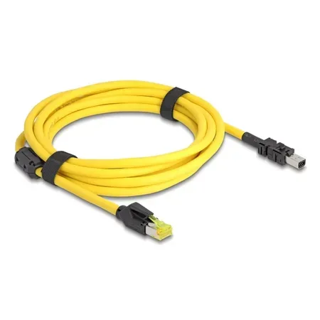 Delock RJ45-kabel Cat.6 till 8-pin Mini I/O D-shape, 3 m, gul