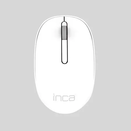 INCA mus IWM-241RB, trådlös, 1200 DPI, vit