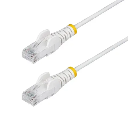 StarTech.com Cat6 nätverkskabel, smal, 2 m, vit