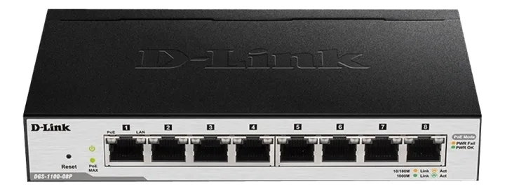 D-Link 8-Port PoE Gigabit Smart Managed Switch