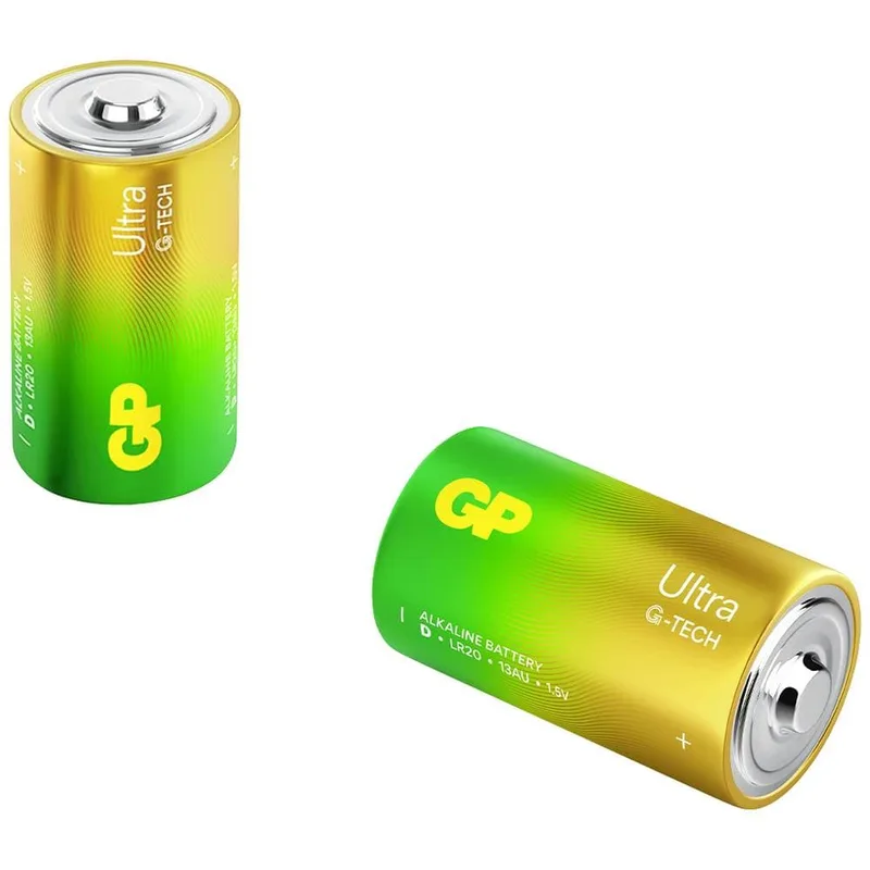 Batteri D (R20) GP Ultra Alkaliskt 1.5 V 2 st
