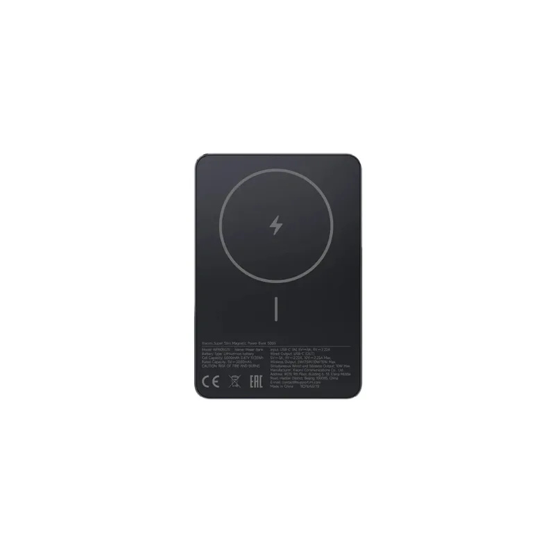 Xiaomi Super Slim Magnetic Power Bank 5000 Powerbank 5000mAh 22,5Watt Sort