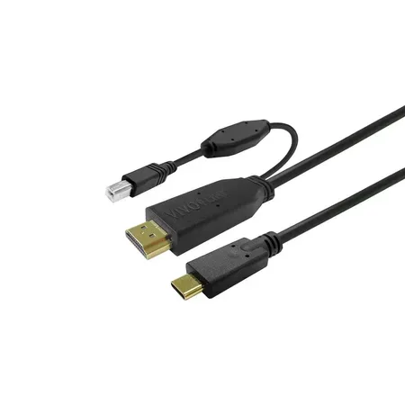 Vivolink pekskärmskabel 10 m, USB-C, svart