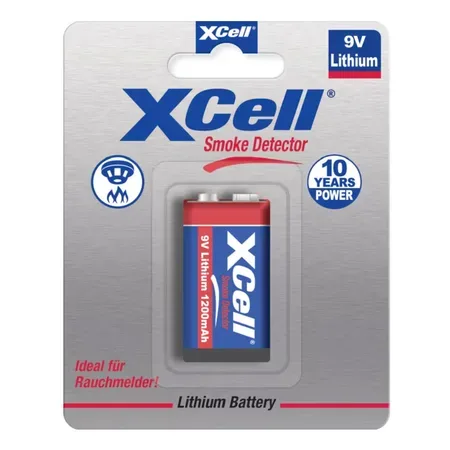 XCell 138482 laddningsbart 9 V-batteri, litium, 1200 mAh
