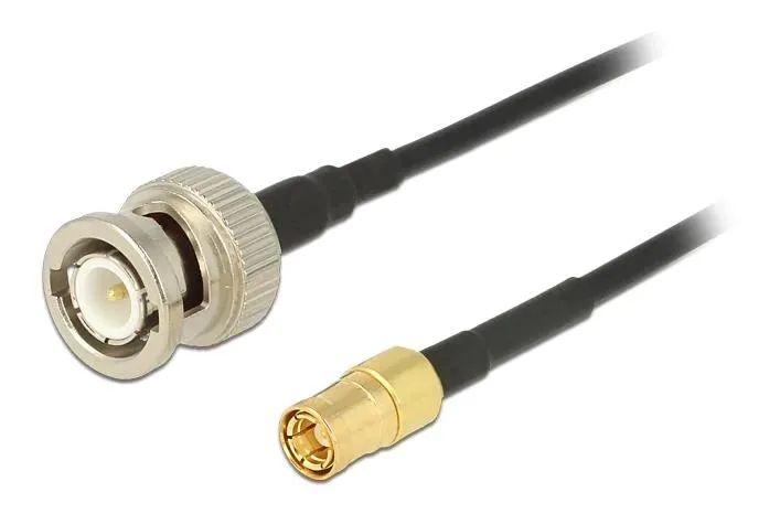 DeLOCK antennkabel BNC-hane till SMB-hane, RG-174, 1 m