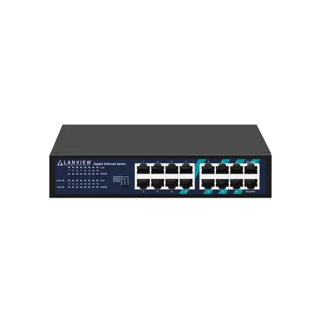 Lanview ohanterad 16-Port switch, Gigabit Ethernet