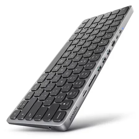 Axagon HMC-KB-US USB hub 8in1 5Gbps keyboard HDMI PD