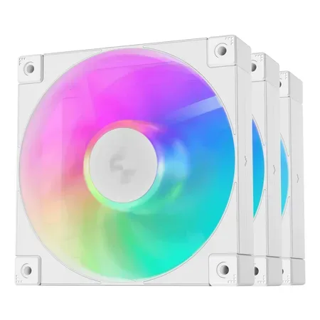 Deepcool R-FD12-BKAPN3-G ARGB-3 IN 1 Performance 120mm Fan White 3-Pack