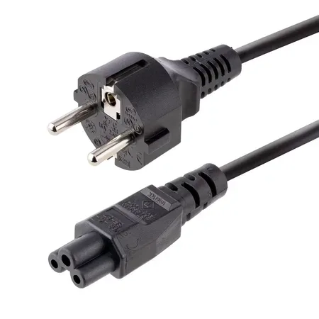 StarTech.com Nätkabel för bärbar dator, Schuko till C5, 3 m