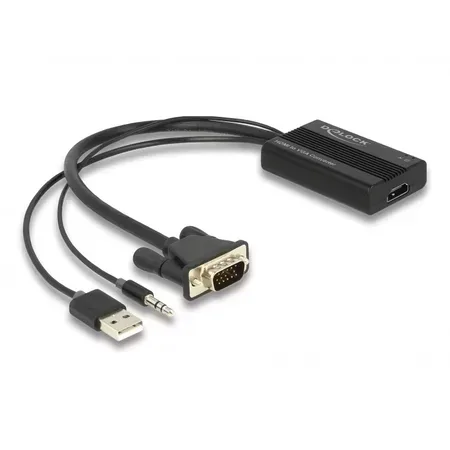 Delock ström/ljud/videoadapter