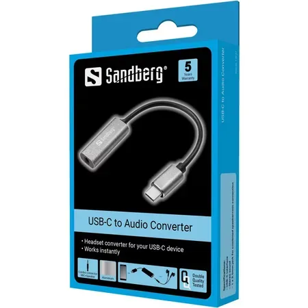 Sandberg USB-C till uttagsadapter för hörlurar