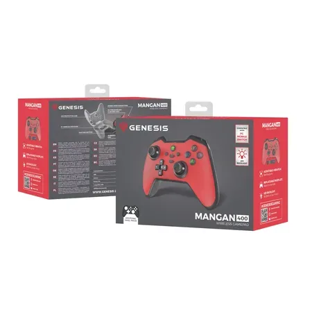 Genesis Mangan 400 gamepad med kabel, röd och svart