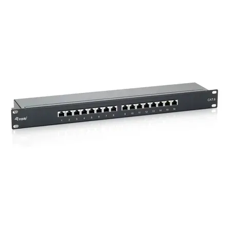 Equip 326416, RJ-45, Guld, Cat6, Svart