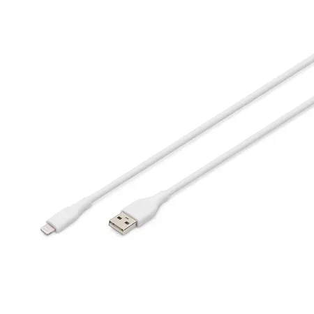 Digitus USB 2.0-kabel, USB-A till Lightning, silikon, 0,5 m