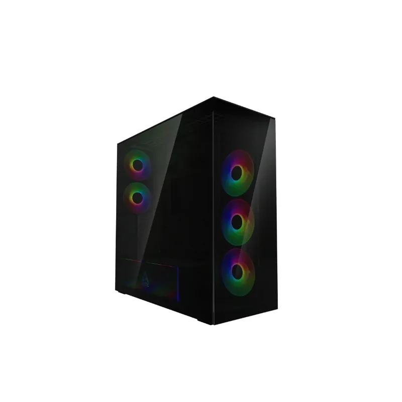 ARCTIC Xtender datorchassi Midi Tower, svart, tonat glas