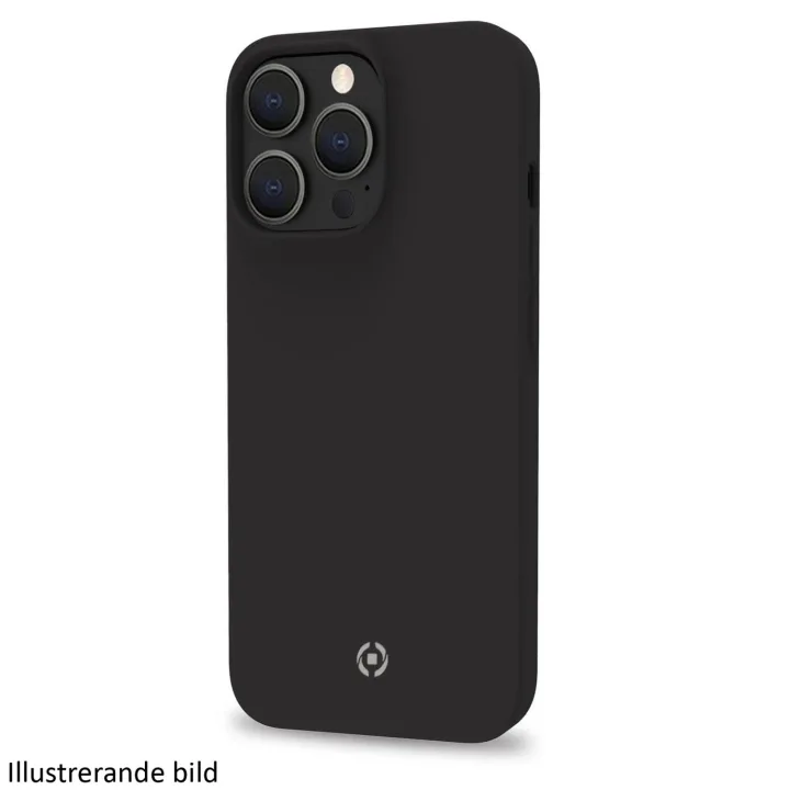 Celly Cromo Soft skal i gummi för iPhone 15 Pro, svart