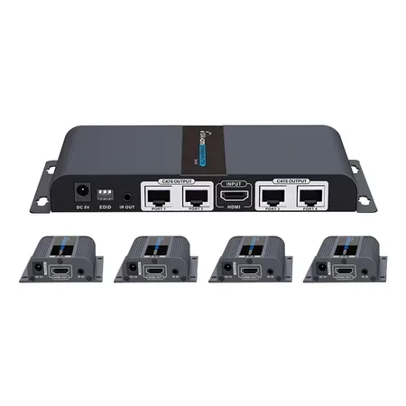 Deltaco LKV714 HDMI-förlängare över Ethernet, 40 m, svart