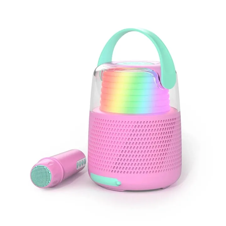 Mobility On Board Högtalare Karaoke Kit Mic LED Rosa