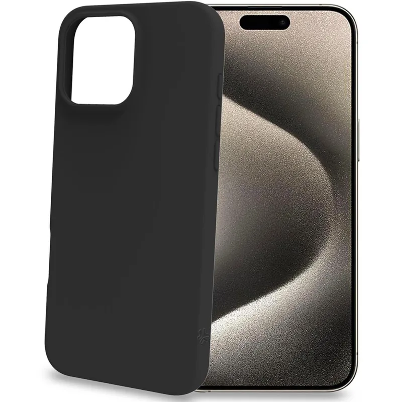 Celly: Cromo Soft rubber case iPhone 16 Pro Max Svart