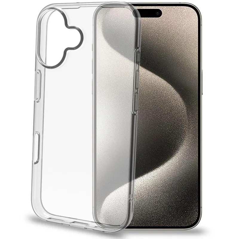 Celly Gelskin TPU-skal iPhone 16 Transparent