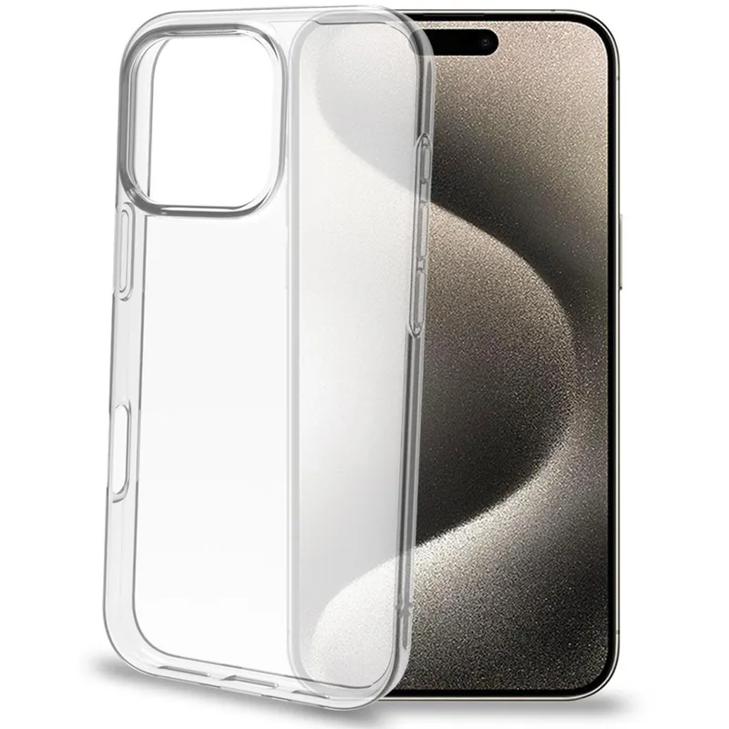 Celly Gelskin TPU-skal iPhone 16 Pro Transparent