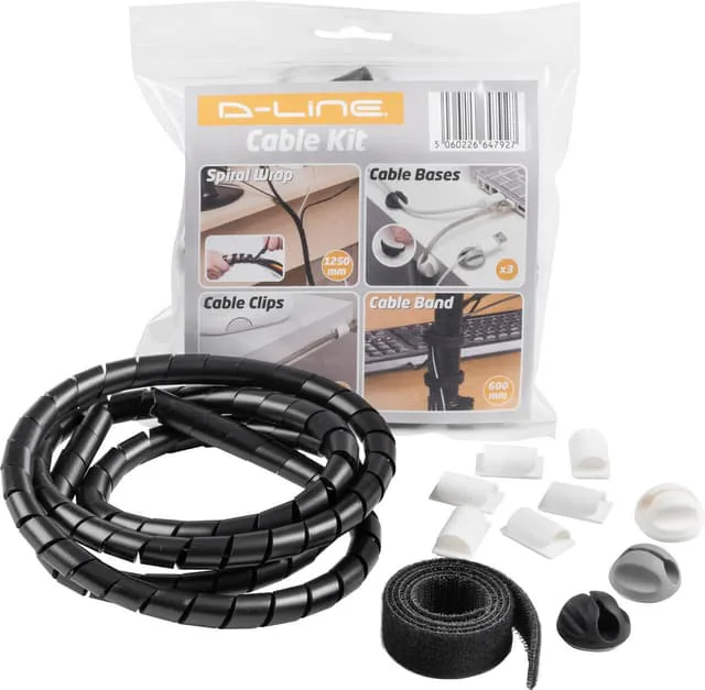 D-Line Desk Cable Tidy kabelorganiseringssats