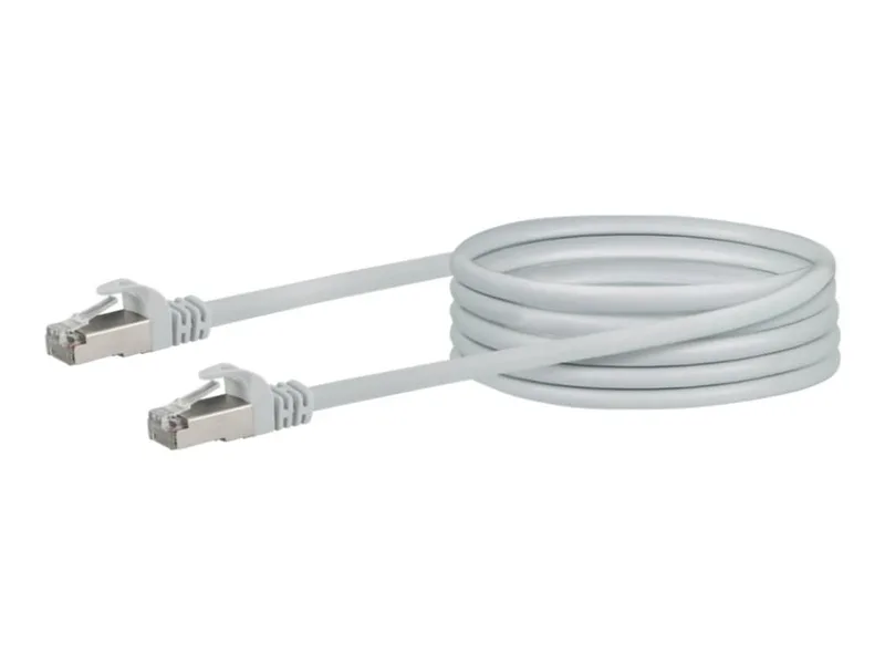 Schwaiger - Nätverkskabel - RJ-45 (hane) till RJ-45 (hane) - 2.5 m - SFTP - CAT 6 - fast - vit