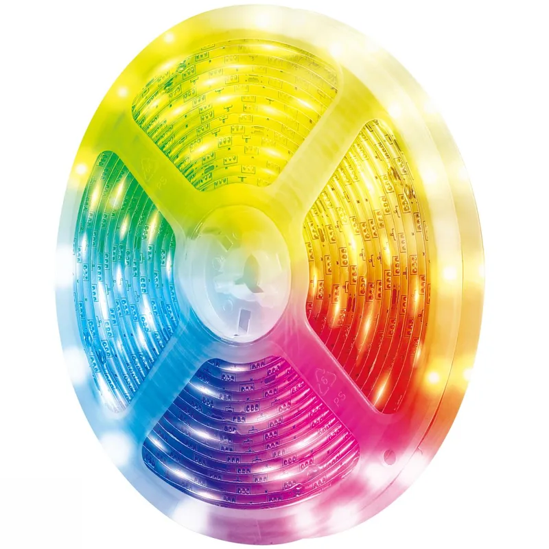 LogiLink: Smart RGB+CCT (RGB + Varm-kallvit) Light-strip 5m WiFi Tuya