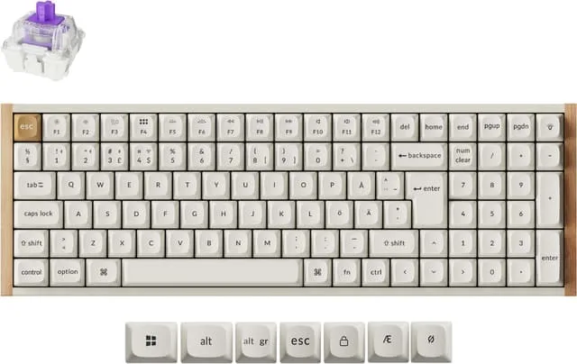 Keychron K4 HE SE Wireless Tri-Mode Hot Swap QMK Gateron 2.0 Purple Magnetic Switch Wood Black