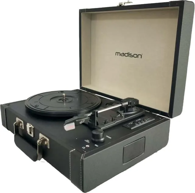 Madison Vintage Skivspelare med Bluetooth (Röd)