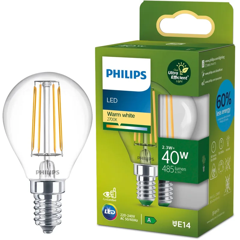 Philips LED E14 Klot P45