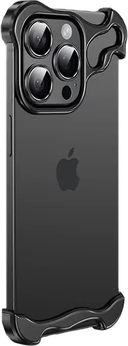iPhone 16Pro Titanium Hörnskydd Skal Med Stötskydd Och Ventilation, Svart, 1 Styck iPhone 16 Pro