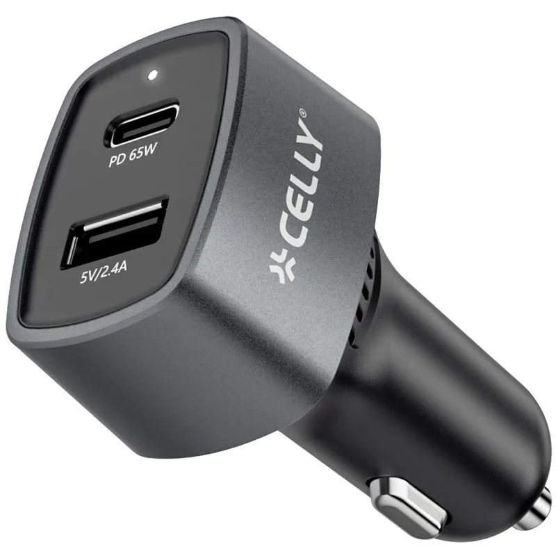 Celly: Billaddare 65W PD Svart