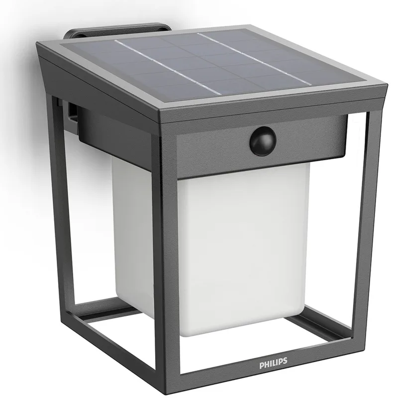 Philips: Blaise Vägglampa Solcell LED 250/20lm Svart