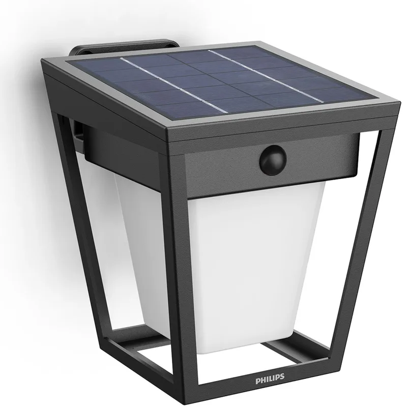 Philips: Nissa Vägglampa Solcell LED 250/20lm Svart