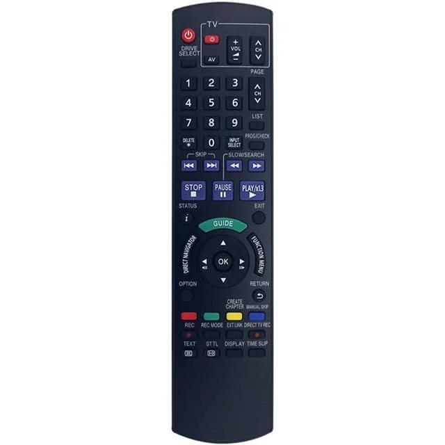 MTK ersättningsfjärrkontroll för N2QAYB000336 till Panasonic Blu-ray-spelare