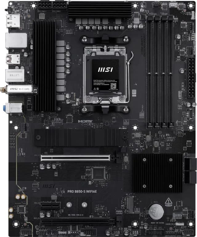 MSI PRO B850-S WIFI6E bundkort