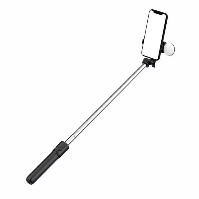 Selfie Stick WR1YXS Telescopic Tripod 0.71m med Rund Lampa