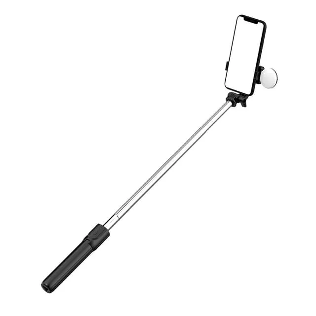 Selfie Stick WH1YXS Telescopic Tripod 1m med Rund Lampa