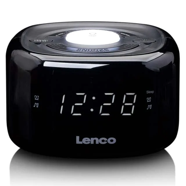 Lenco FM-klockradio med nattlampa