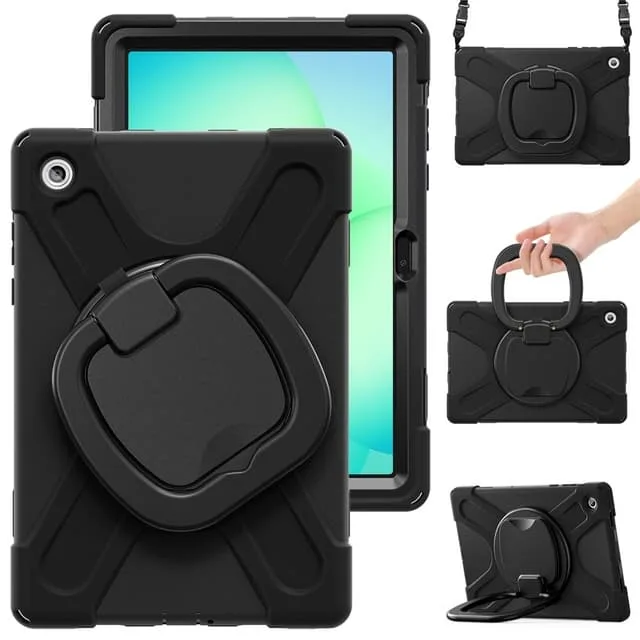 Skalo Samsung Galaxy Tab A11+ Armor Handtag Ställ Axelrem Skal