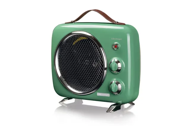 Vintage fan heater Retro 2000w, Green
